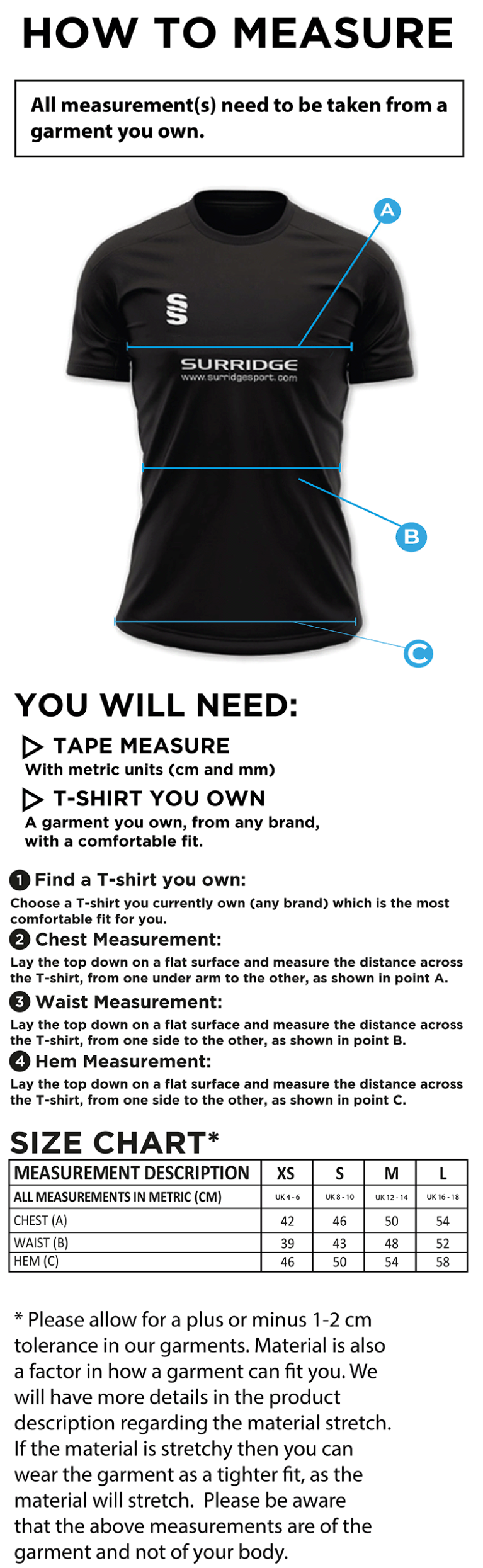 EXCEL ACTIVITY GROUP Women's Polo Shirt: Royal - Size Guide